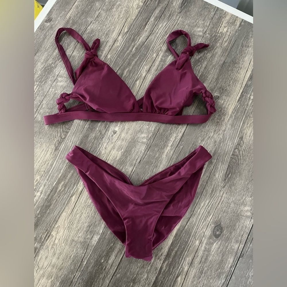 Burgundy 2 Piece Bikini